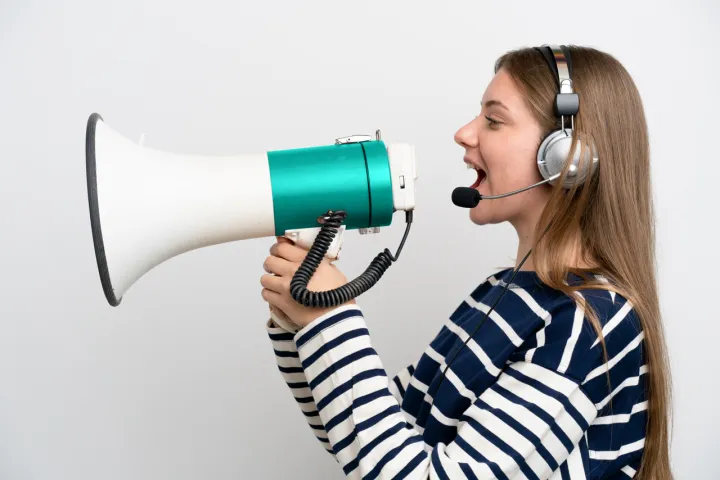 Girl Holding Megaphone