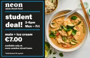 Neon Asian Food Student Deal