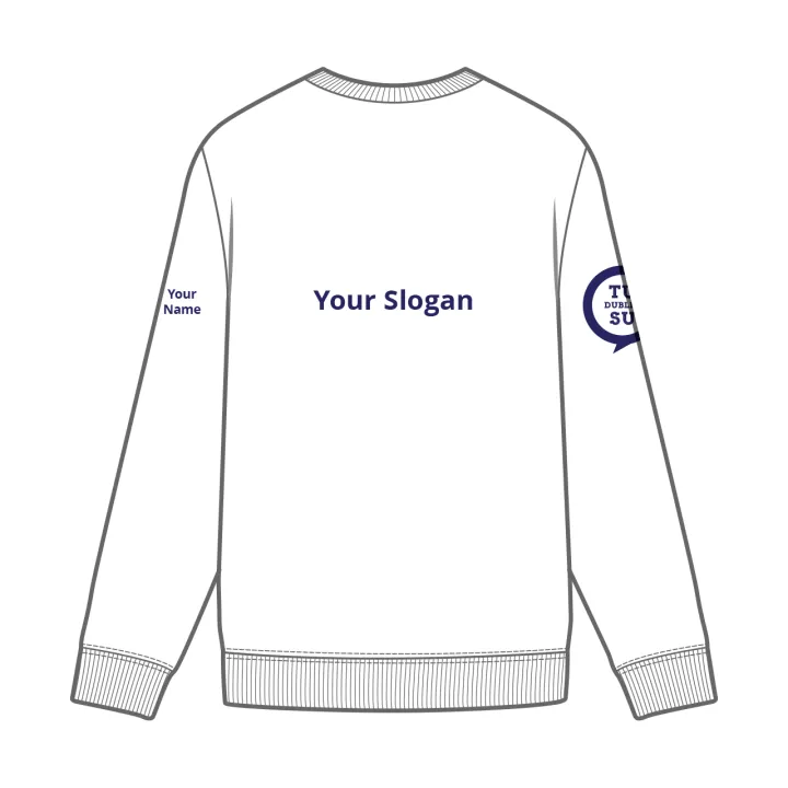 TU Dublin SU Class Merchandise Sweatshirt Back - White